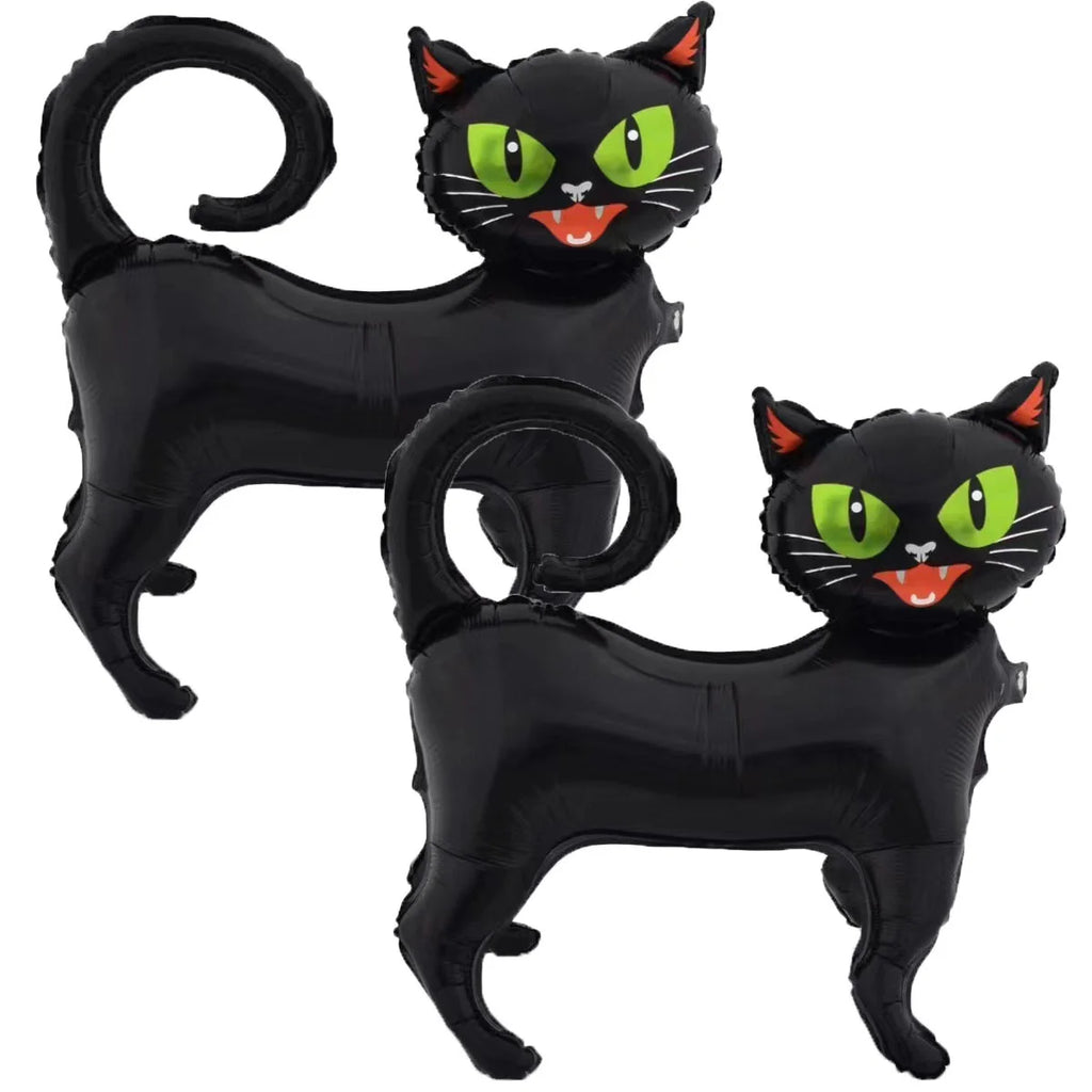 3D Black Cat Foil Balloon – Halloween Party Decoration & Spooky Cat Balloon