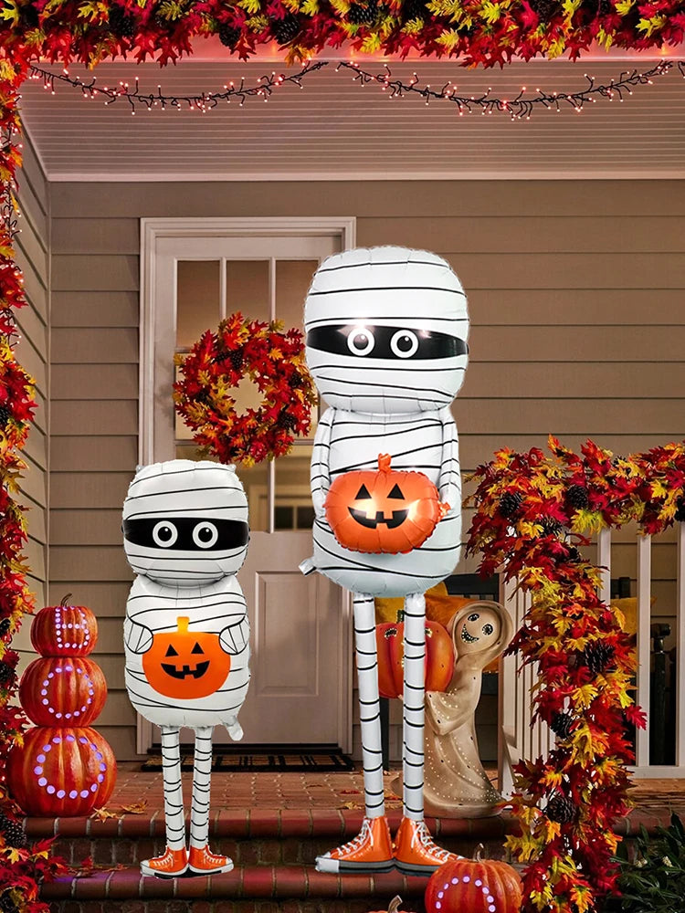 Giant Mummy Halloween Balloon – Inflatable Pumpkin Mummy Decoration for Parties & Yard