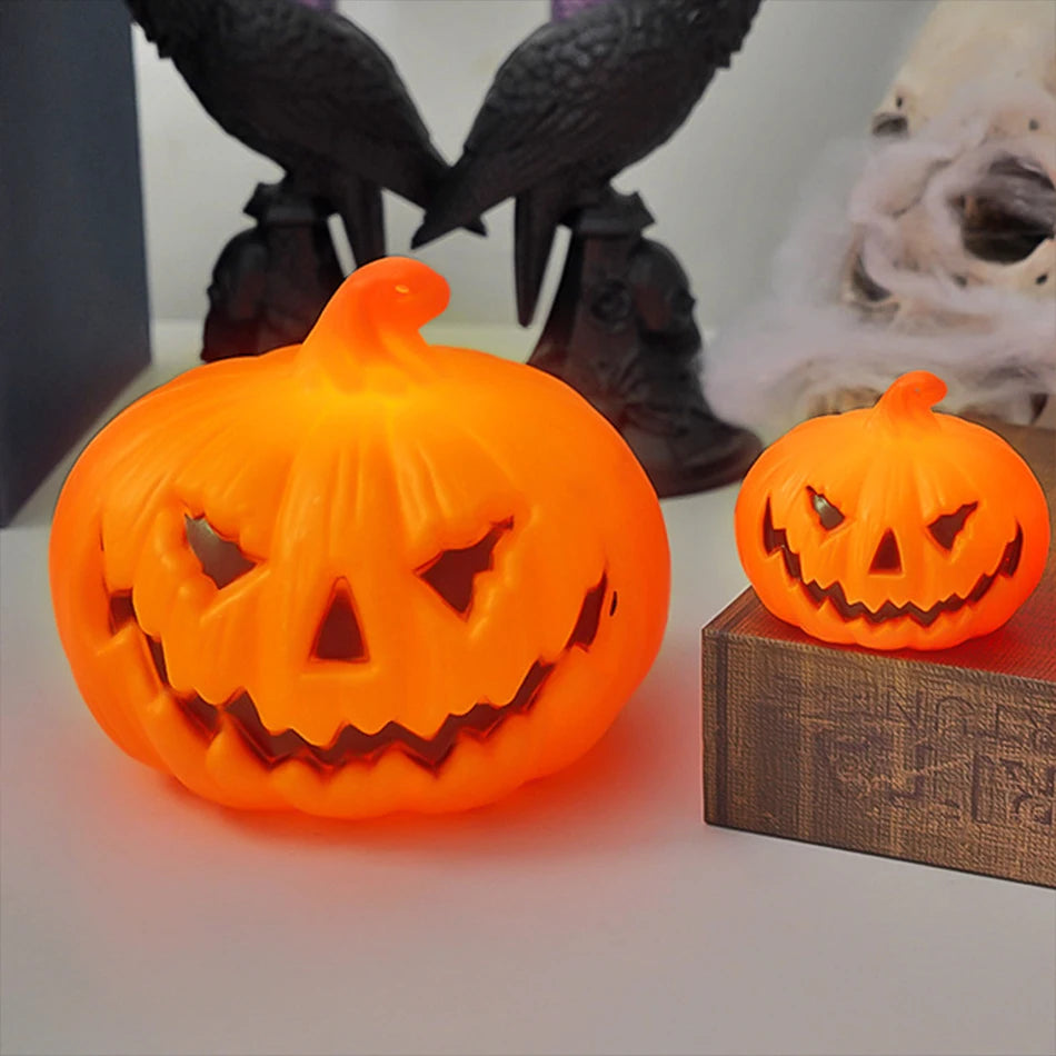 LED Halloween Pumpkin Lantern – Glowing Jack-O'-Lantern Night Light & Decor