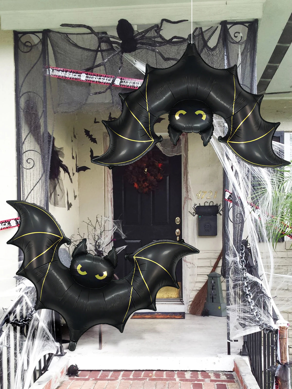 Giant Halloween Bat Foil Balloon – Large Black Bat Party & Outdoor Decoration