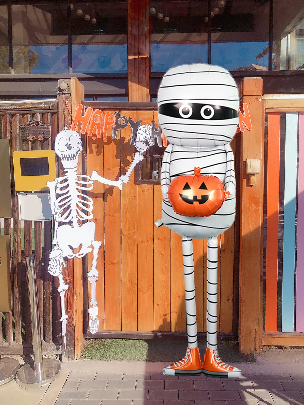 Giant Mummy Halloween Balloon – Inflatable Pumpkin Mummy Decoration for Parties & Yard