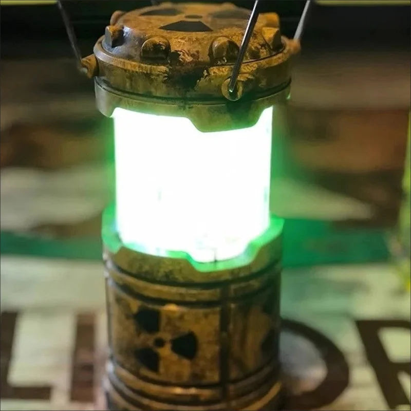Mini Nuclear Reactor LED Lantern – Radiation-Themed Camping Light & Halloween Decor