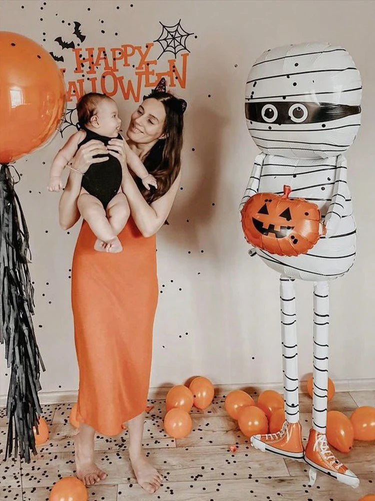 Giant Mummy Halloween Balloon – Inflatable Pumpkin Mummy Decoration for Parties & Yard