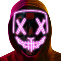 LED Light-Up Halloween Mask – Glowing Purge-Style Mask for Cosplay & Parties