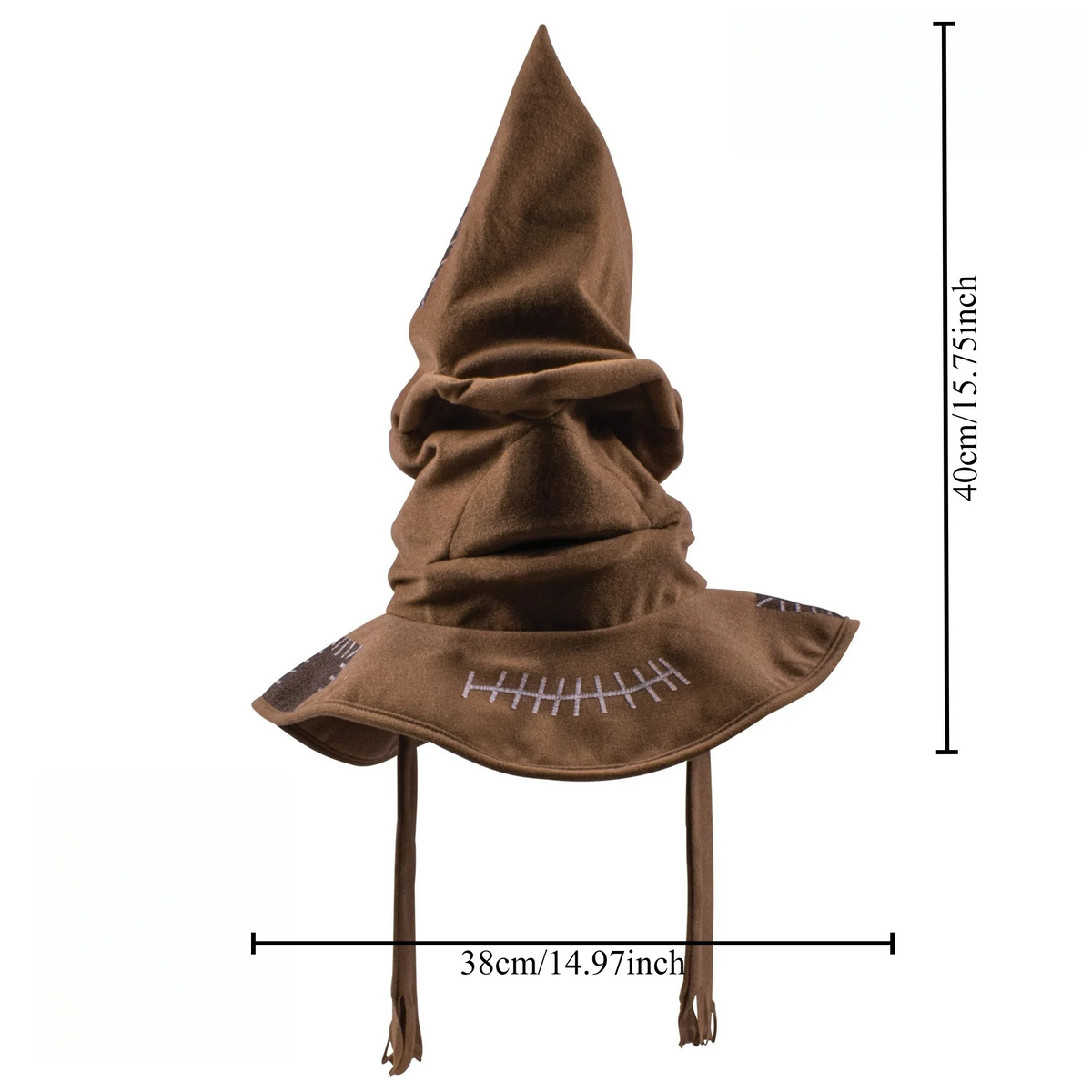 Wizard Witch Hat – Distressed Brown Halloween Costume Hat for Cosplay & Parties