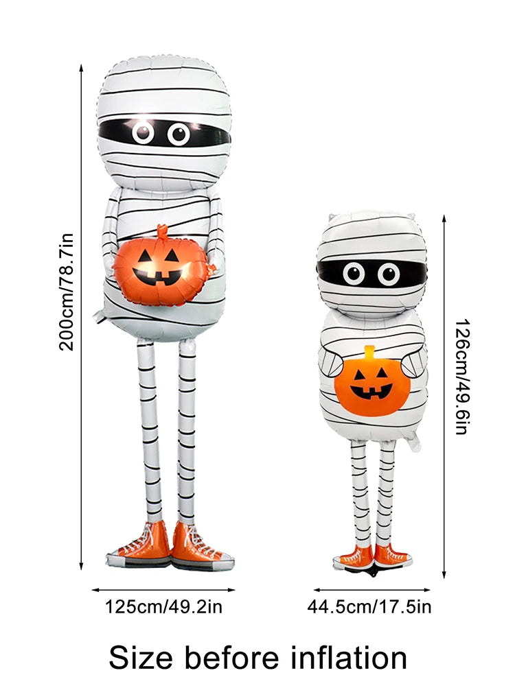 Giant Mummy Halloween Balloon – Inflatable Pumpkin Mummy Decoration for Parties & Yard