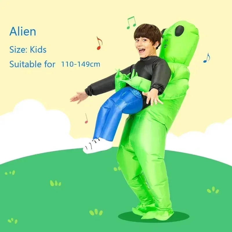 Inflatable Alien Costume – Funny Alien Carrying Suit for Kids & Adults