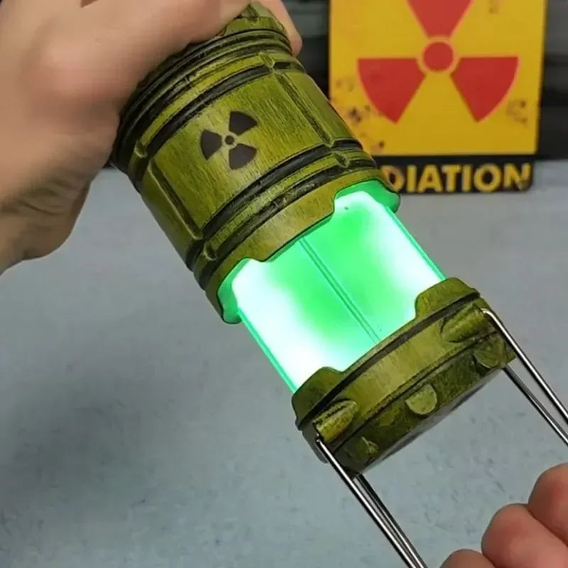 Mini Nuclear Reactor LED Lantern – Radiation-Themed Camping Light & Halloween Decor
