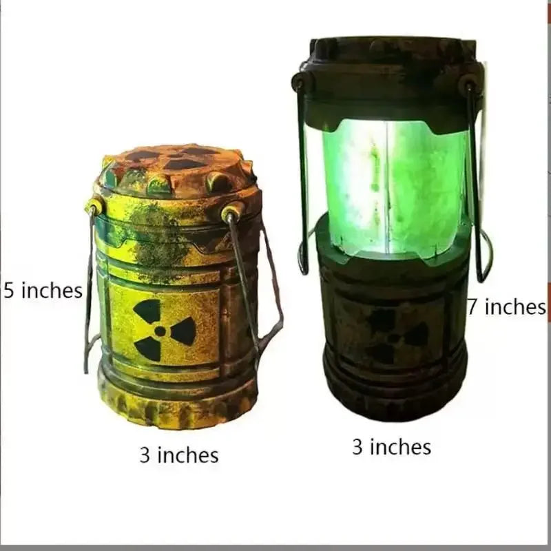 Mini Nuclear Reactor LED Lantern – Radiation-Themed Camping Light & Halloween Decor