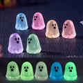 Glow-in-the-Dark Mini Ghost Figures – Halloween Miniature Decor Set