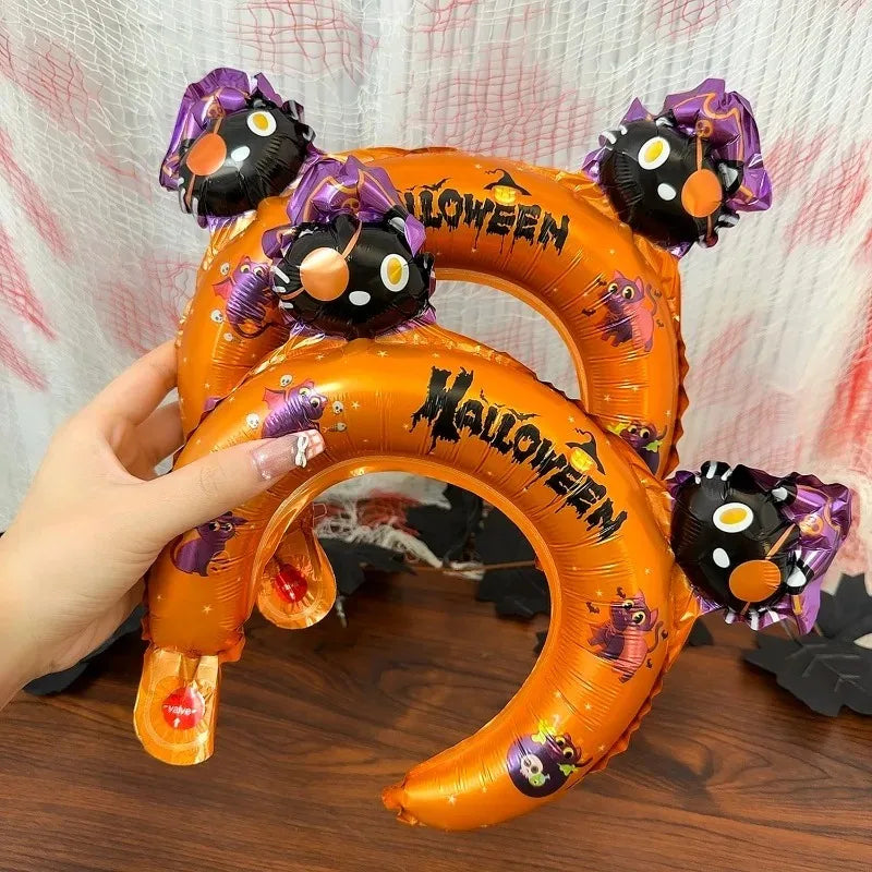 Halloween Handheld Foil Balloon – Pumpkin, Cat & Spooky Character Party Decor