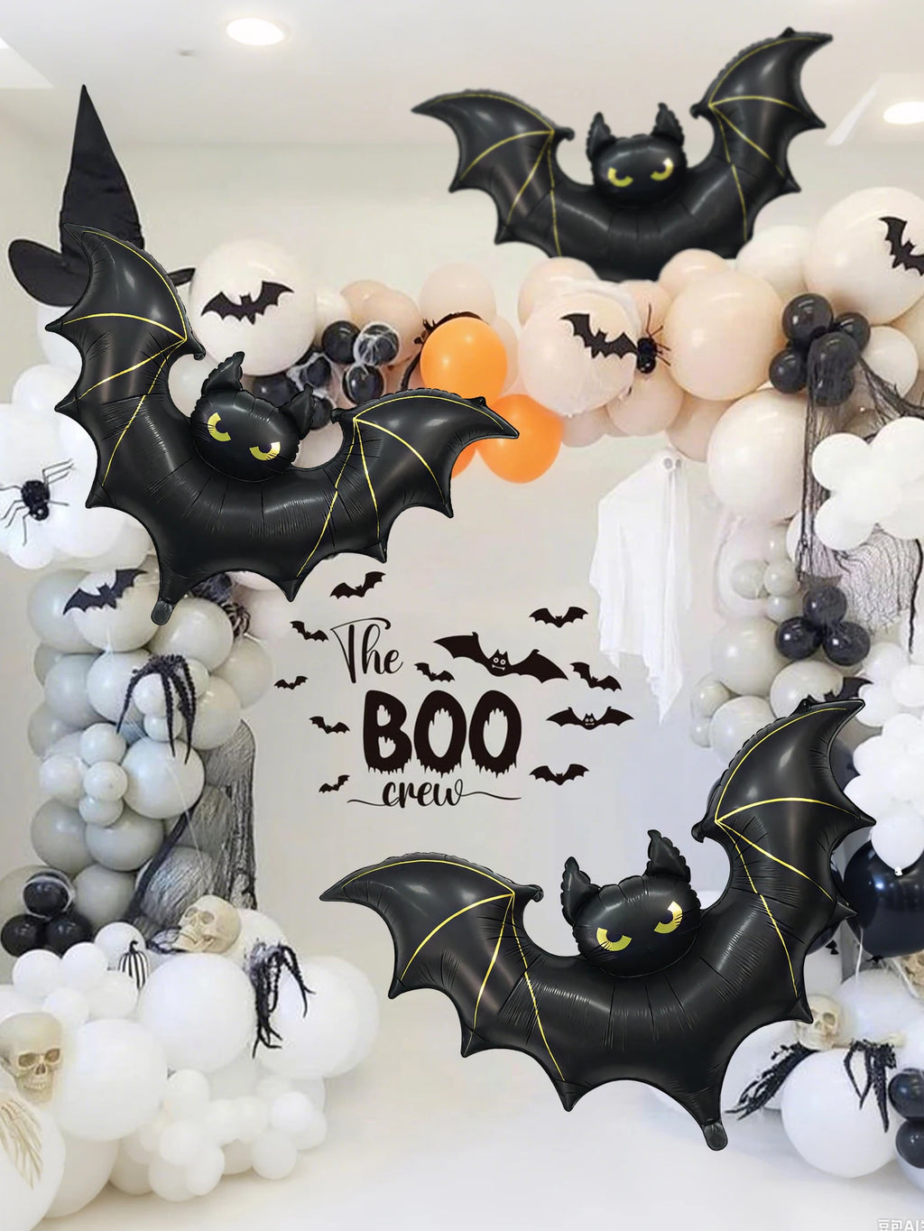 Giant Halloween Bat Foil Balloon – Large Black Bat Party & Outdoor Decoration