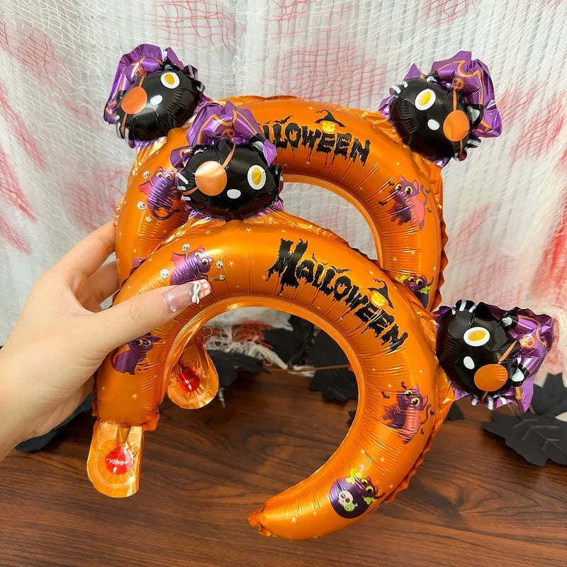 Halloween Handheld Foil Balloon – Pumpkin, Cat & Spooky Character Party Decor