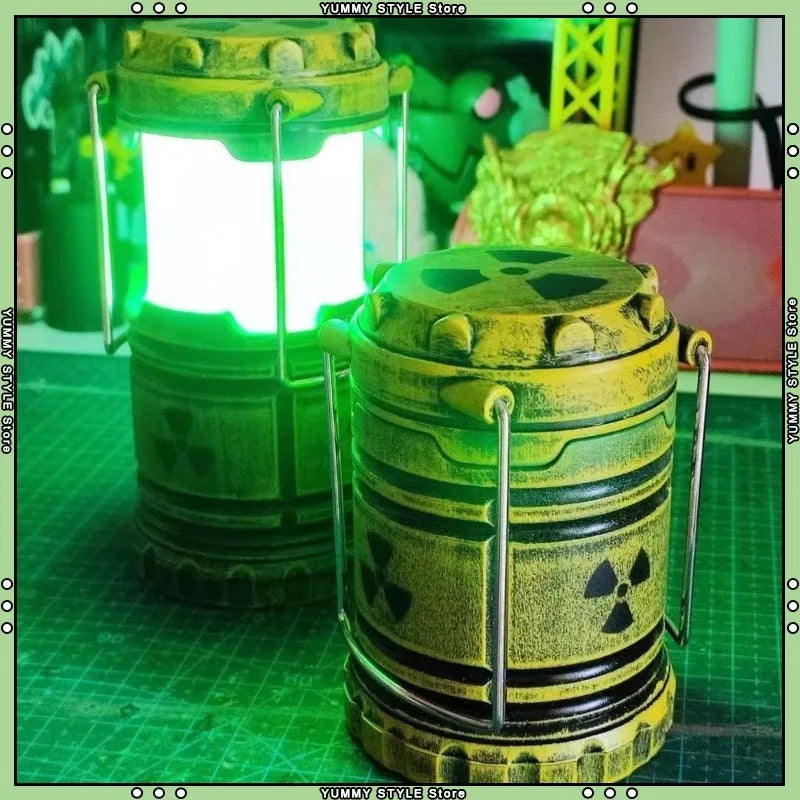 Mini Nuclear Reactor LED Lantern – Radiation-Themed Camping Light & Halloween Decor
