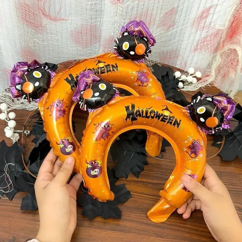 Halloween Handheld Foil Balloon – Pumpkin, Cat & Spooky Character Party Decor
