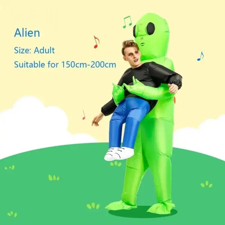 Inflatable Alien Costume – Funny Alien Carrying Suit for Kids & Adults