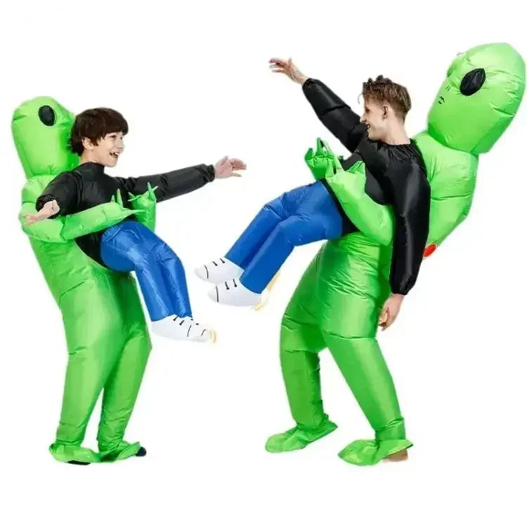Inflatable Alien Costume – Funny Alien Carrying Suit for Kids & Adults