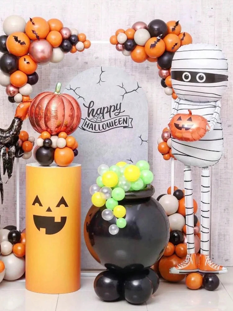 Giant Mummy Halloween Balloon – Inflatable Pumpkin Mummy Decoration for Parties & Yard