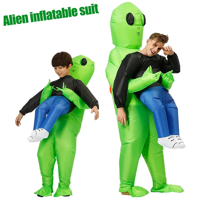 Inflatable Alien Costume – Funny Alien Carrying Suit for Kids & Adults