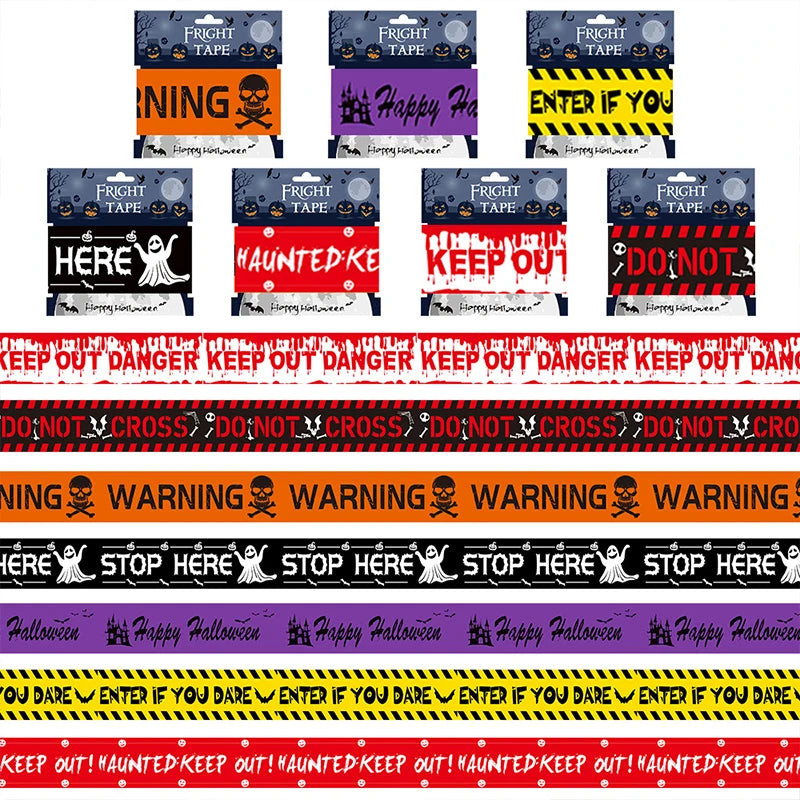 Halloween Warning Tape – Spooky Caution Barrier Tape for Parties & Haunted Houses