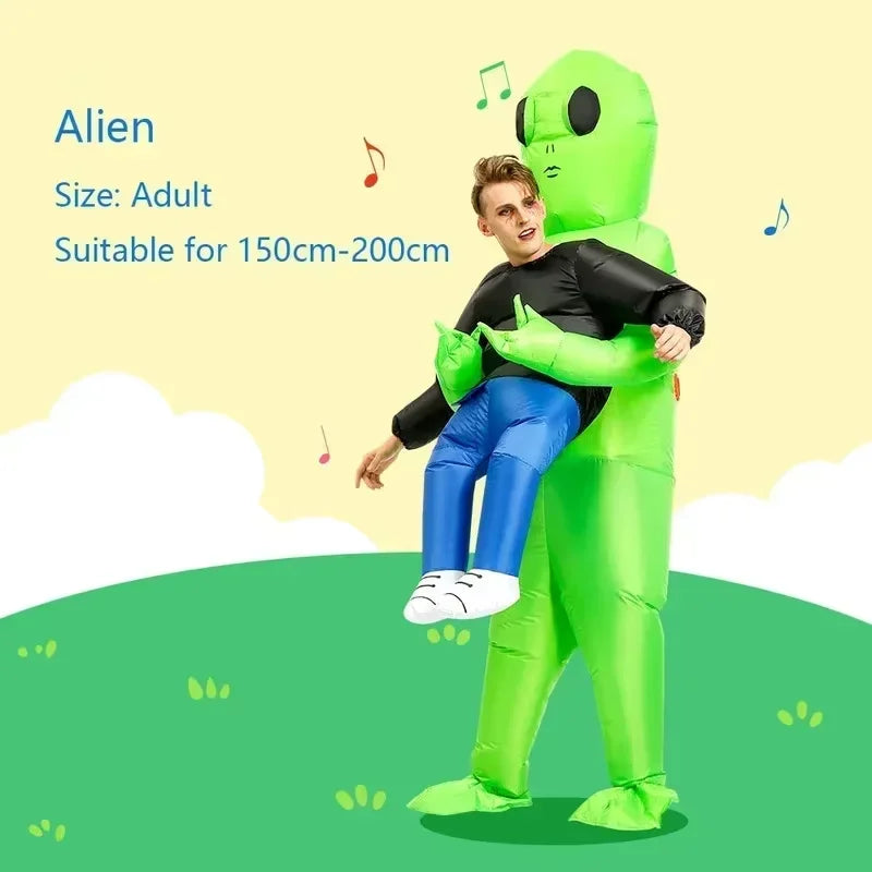 Inflatable Alien Costume – Funny Alien Carrying Suit for Kids & Adults